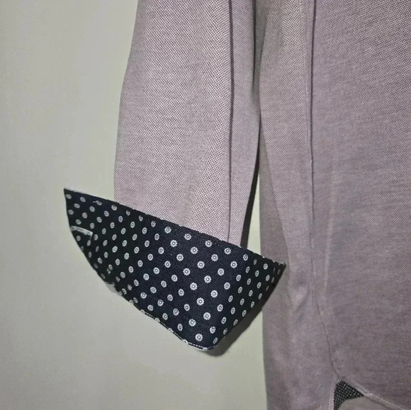 Ted Baker London Shirt Mens Small Purple Broader Slim Fit Pique Flip Cuff - Picture 12 of 12